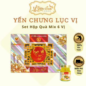 Yến Chưng Lục Vị 30% Yến Tươi Hộp 6 Lọ 70ml