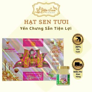 Yến Chưng Hạt Sen 30% Yến Tươi Hộp 6 Lọ 70ml